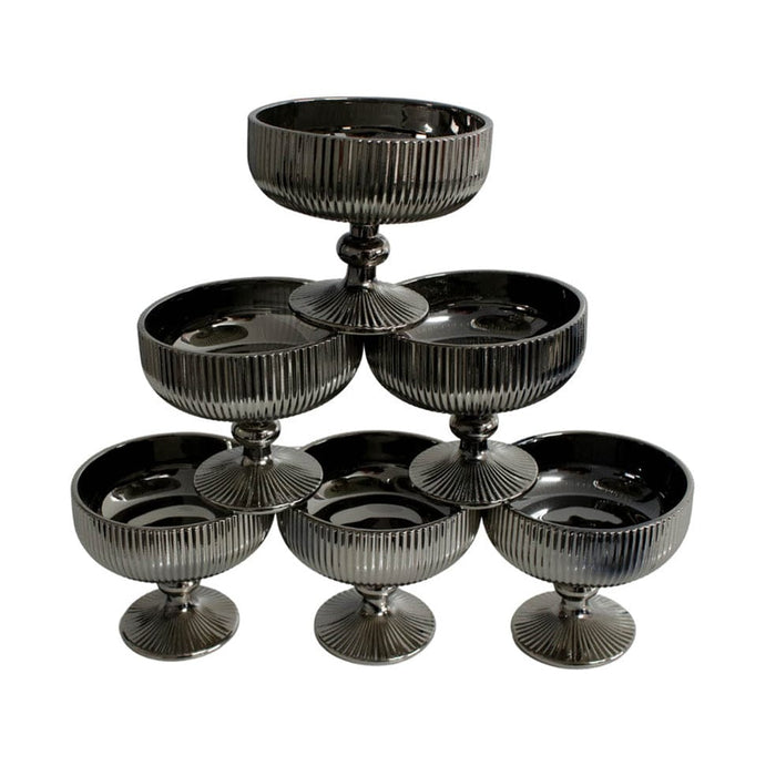 elevenpast Decor Dessert Coupe Glass Bowl of 6 | 9 Colour Options