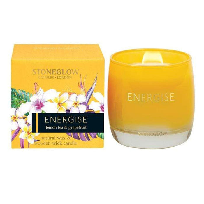 elevenpast candles ENERGISE LEMON TEA & GRAPEFRUIT Infusion Stoneglow Candle