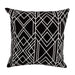 elevenpast Black Deco Design Scatter Cushion 50cm x 50cm