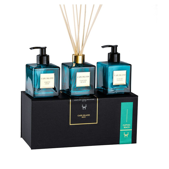 elevenpast Accessories Clifton Beach Luxury Boxed Gift Set | Soap, Lotion & Fragrance Diffuser
