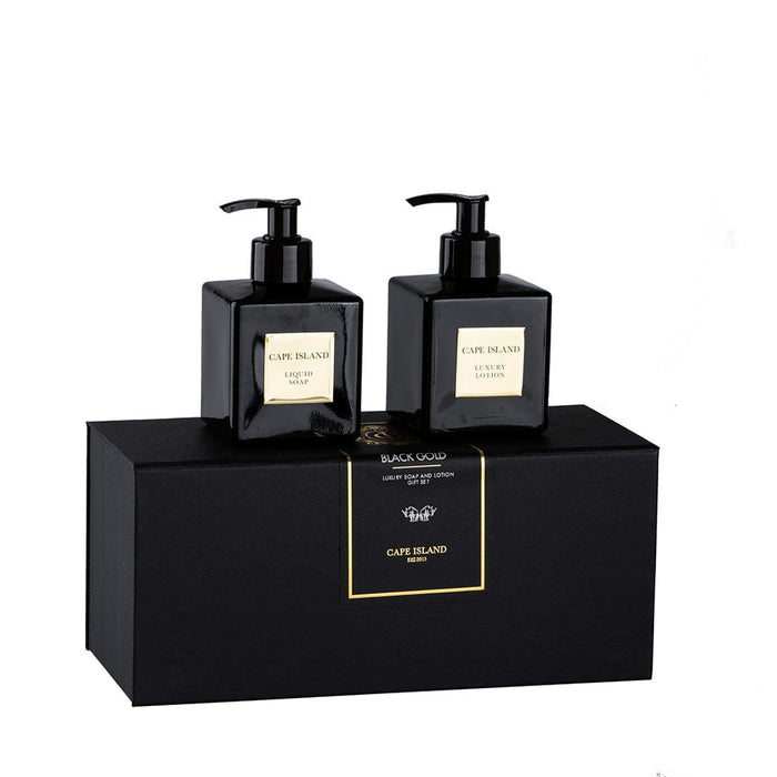 elevenpast Accessories Black Gold Care Boxed Gift Set 200ml | Soap & Lotion
