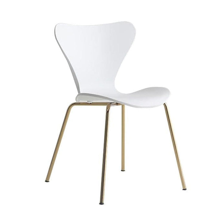 elevenpast Chairs White Mellow Dining Chair Gold Legs