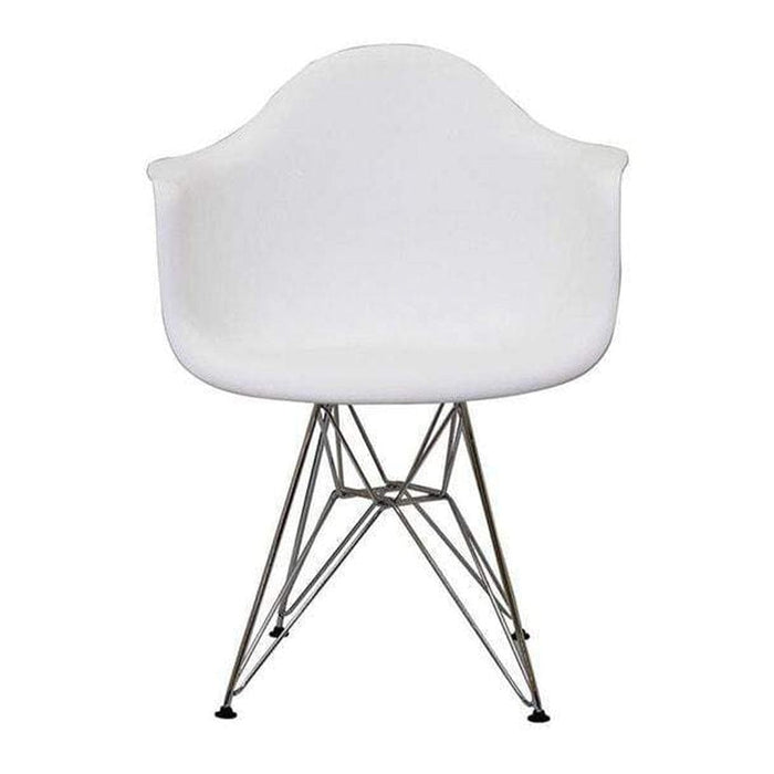 elevenpast Chairs White Hudson Chrome Chair
