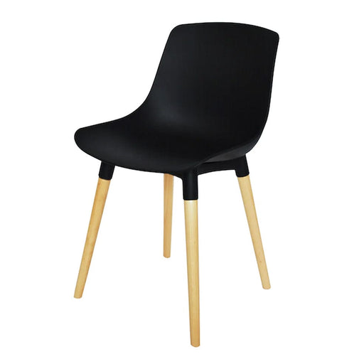 elevenpast Black Vanilla Cafe Chair - Polypropylene and Wood