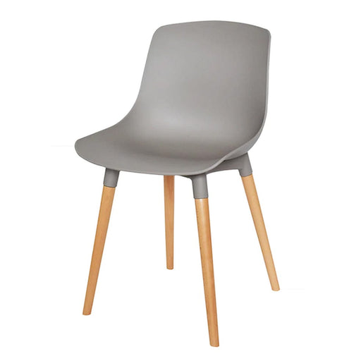 elevenpast Grey Vanilla Cafe Chair - Polypropylene and Wood