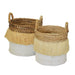 elevenpast baskets Poca Basket White with Natural Tassel