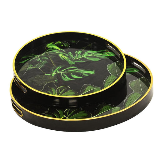 elevenpast Accessories Forest Green Glass Tray