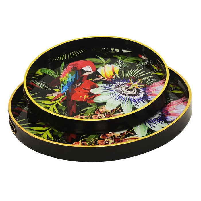 elevenpast Accessories Passion Flower Glass Tray