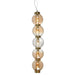 elevenpast Amber Glass with Bronze Pearl Glass Pendant Vertical