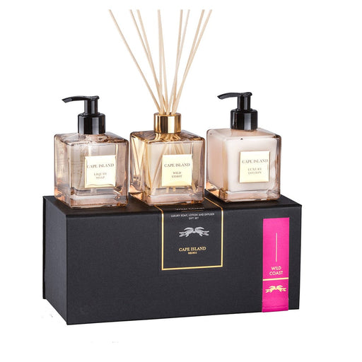 elevenpast Accessories Wild Coast Luxury Boxed Gift Set | Soap, Lotion & Fragrance Diffuser