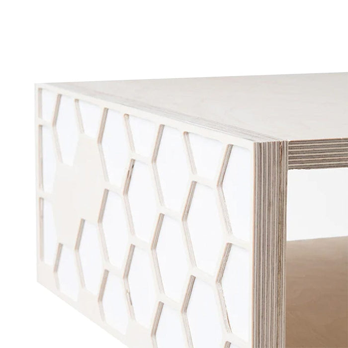 elevenpast Bedside Pedestal Hexa Bedside Table | White, Green or Turquoise