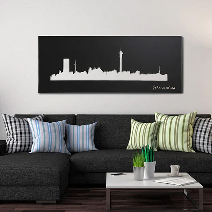 elevenpast Wall art Johannesburg Skyline Wall Art Black | White