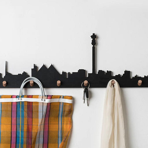 elevenpast Decor Johannesburg Skyline Wall Hooks | Black or White