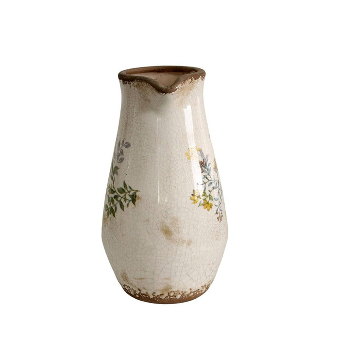 elevenpast Decor Yellow Flowers Ceramic Jug Medium | Large