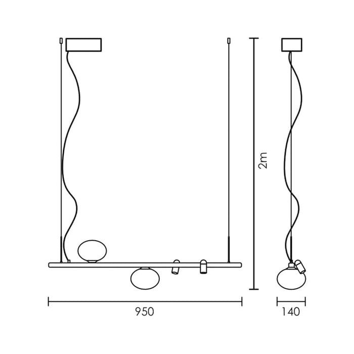 elevenpast Pendant ASTA Pendant Light | Black or White