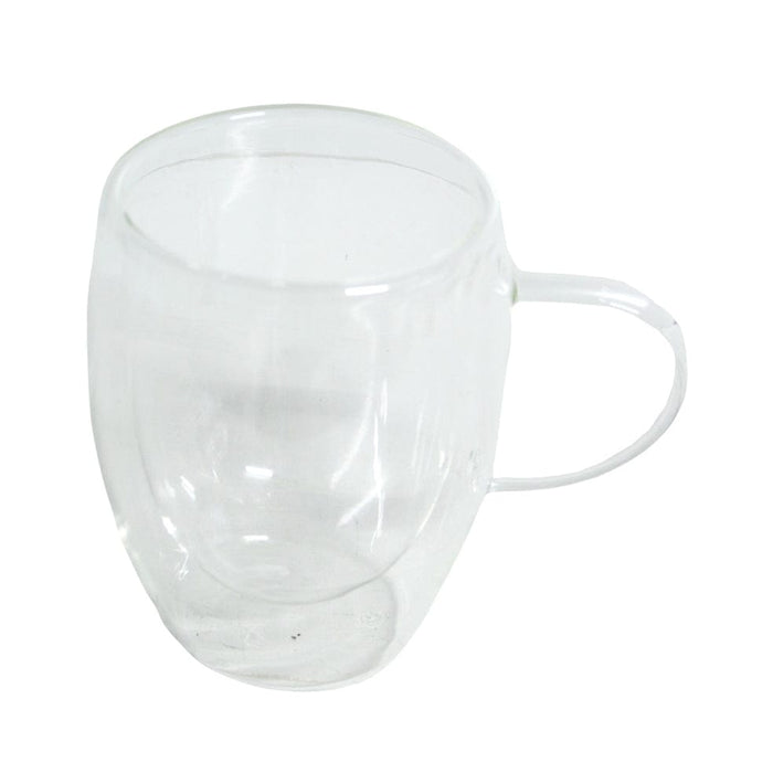 elevenpast mug Slanted Double Wall Glass Coffee Mug Set Of 6 | Three Sizes