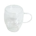 elevenpast mug Slanted Double Wall Glass Coffee Mug Set Of 6 | Three Sizes