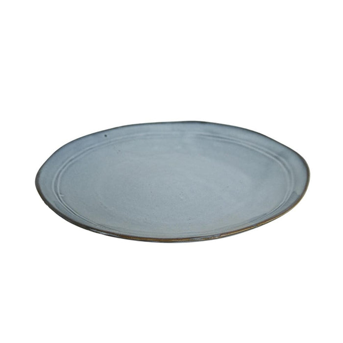 elevenpast plate Ceramic Grey Blue Plate Set Of 6 | Side or Dinner