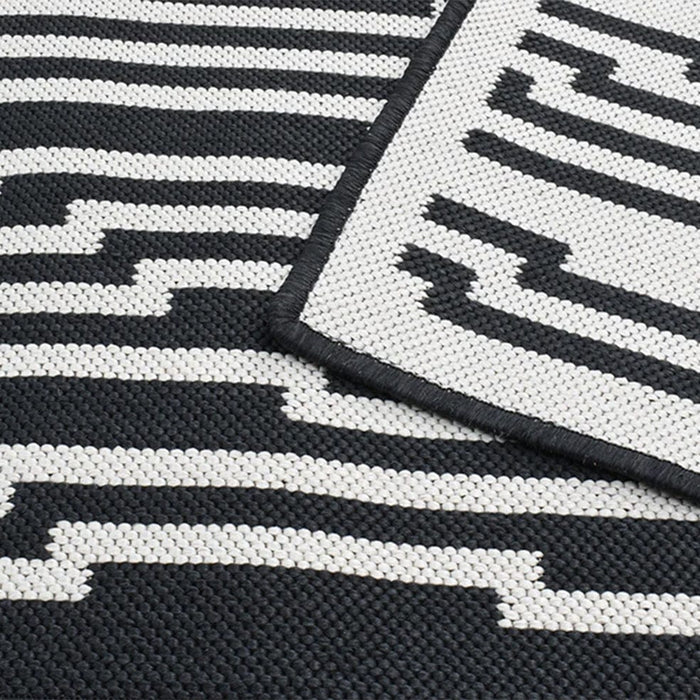 elevenpast Circuit Reversible Black and White Rug
