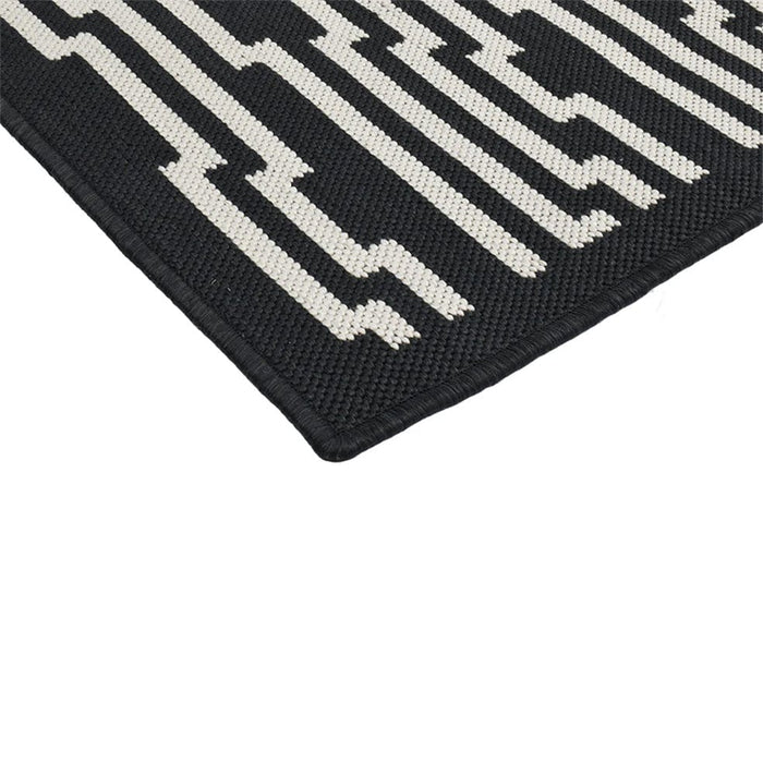elevenpast Circuit Reversible Black and White Rug