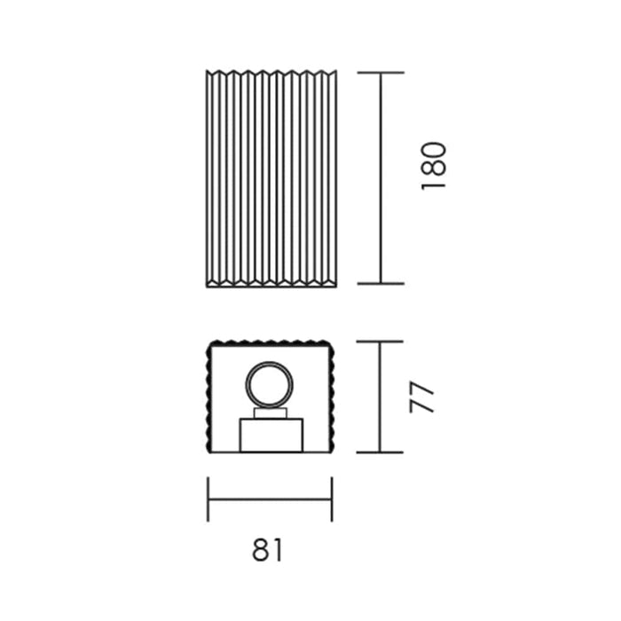 elevenpast Outdoor Clara Up and Down Wall Light Aluminium
