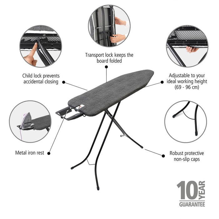 Brabantia ironing board Ironing Board 124x38cm (B) Steam Iron Rest - 2 Colours