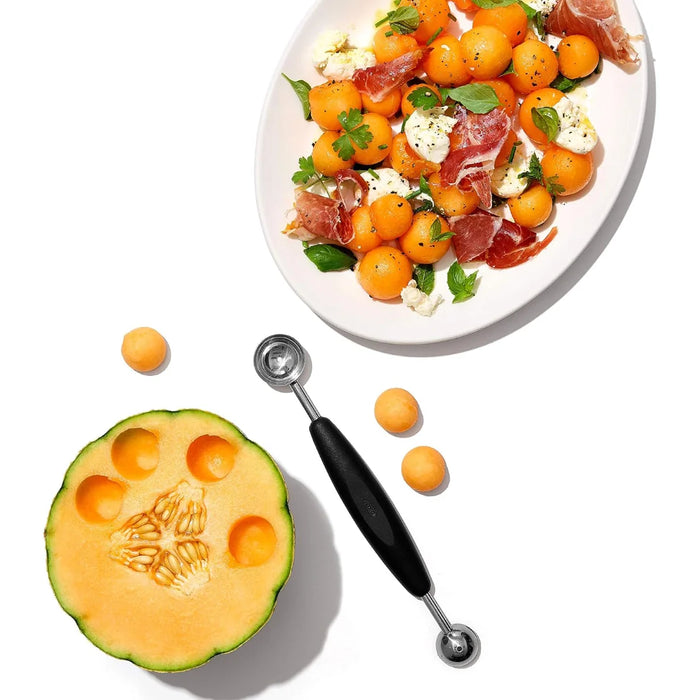 elevenpast melon baller OXO Double-Sided Stainless Steel Melon Baller 39781 719812397818