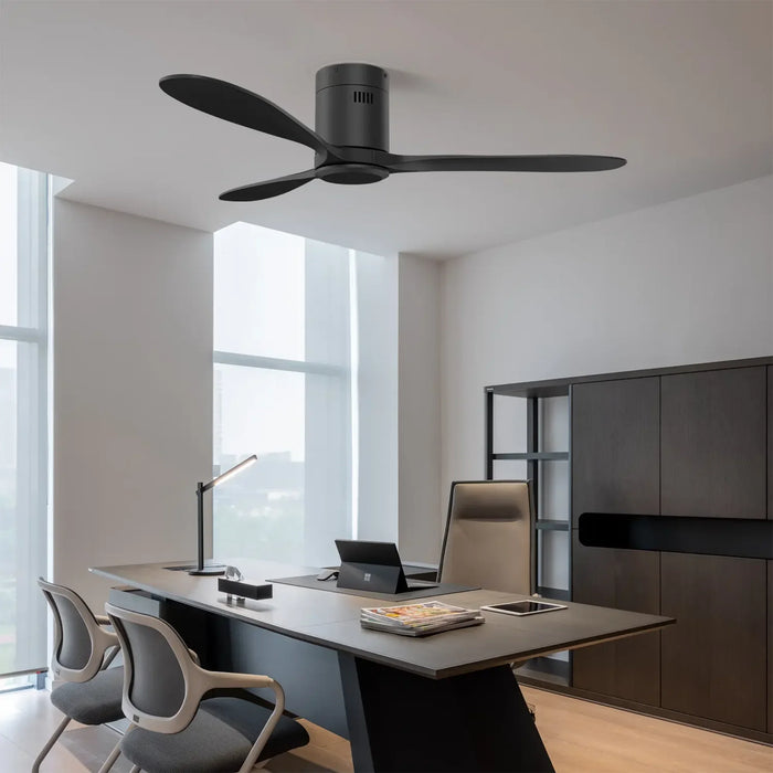 elevenpast Ceiling Fan Hugger Wooden 3-Blade Aluminium Ceiling Fan – White | Black