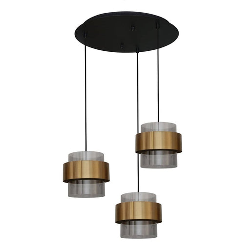 elevenpast Pendant Bonbon Trio Light Brass and Glass 3E-KLCH-101-3/P