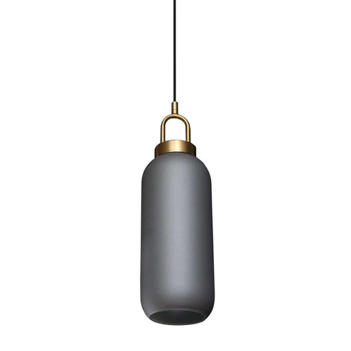 elevenpast Pendant Antique Brass | Smoke Grey Nougat Glass Pendant Light 3E-KLCH-106/SM