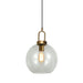 elevenpast Pendant Antique Brass | Clear Glass Elba Round Glass Pendant Light Brass with Clear | Grey 3E-KLCH-107/CL