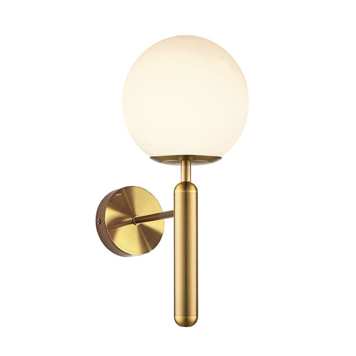 elevenpast Lighting Roma Wall Light Gold with Opal Glass 3E-KLW-108/AB