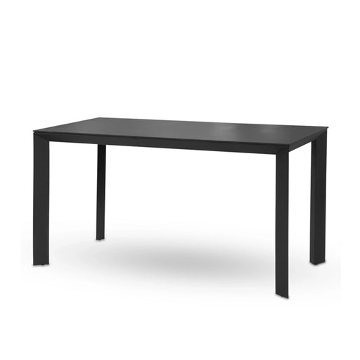 elevenpast Tables Black Aiko Aluminium High Bar Table with Stone Top – Black or Matt White 4.4050.2009.30