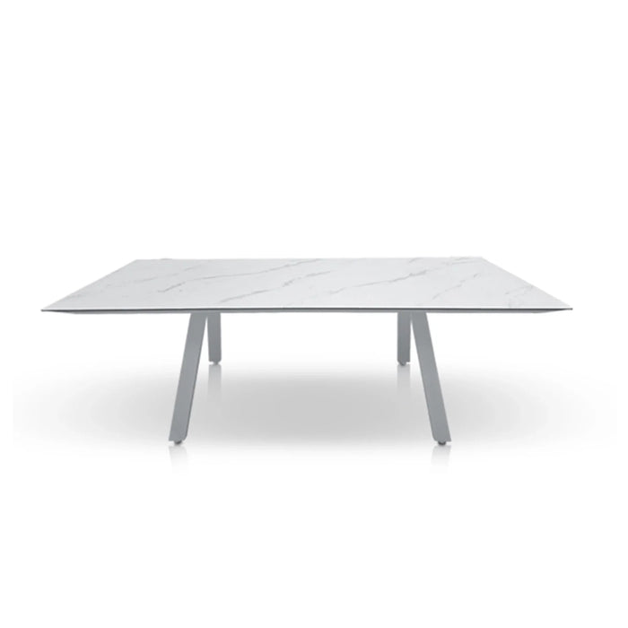 elevenpast Tables White / 2.4m Izumi Modern Aluminium and Ceramic Glass Dining Table 4.4060.2410.31