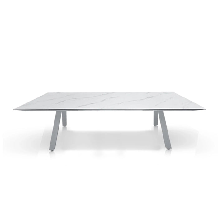 elevenpast Tables White / 3m Izumi Modern Aluminium and Ceramic Glass Dining Table 4.4060.3011.31