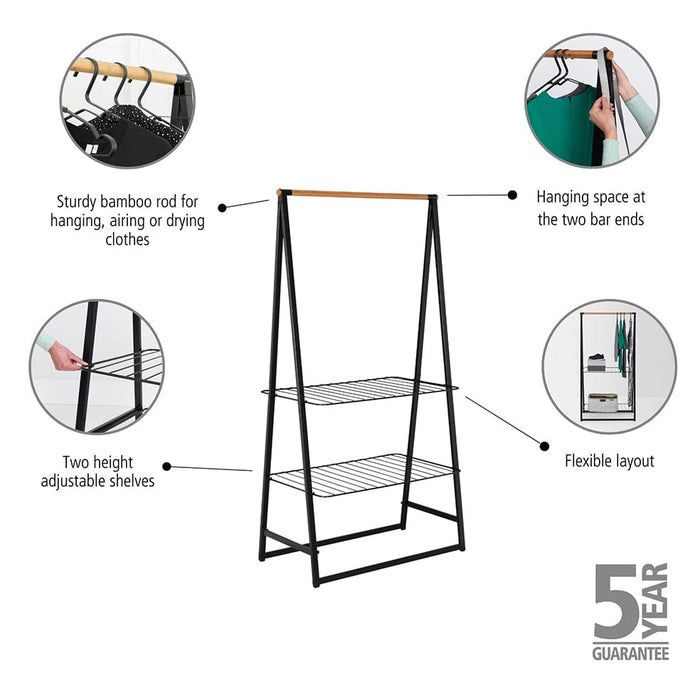 Brabantia clothing rack Linn Clothes Rack, Large - Black | White