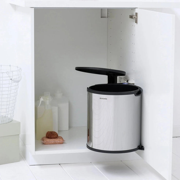Brabantia waste bin Built-In Bin 15 litre - White | Brilliant Steel
