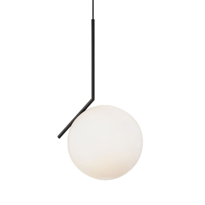 elevenpast Pendant Large 45 Degree Pendant Light Black with Opal Glass 45 DEGREE PENDANT LIGHT LARGE