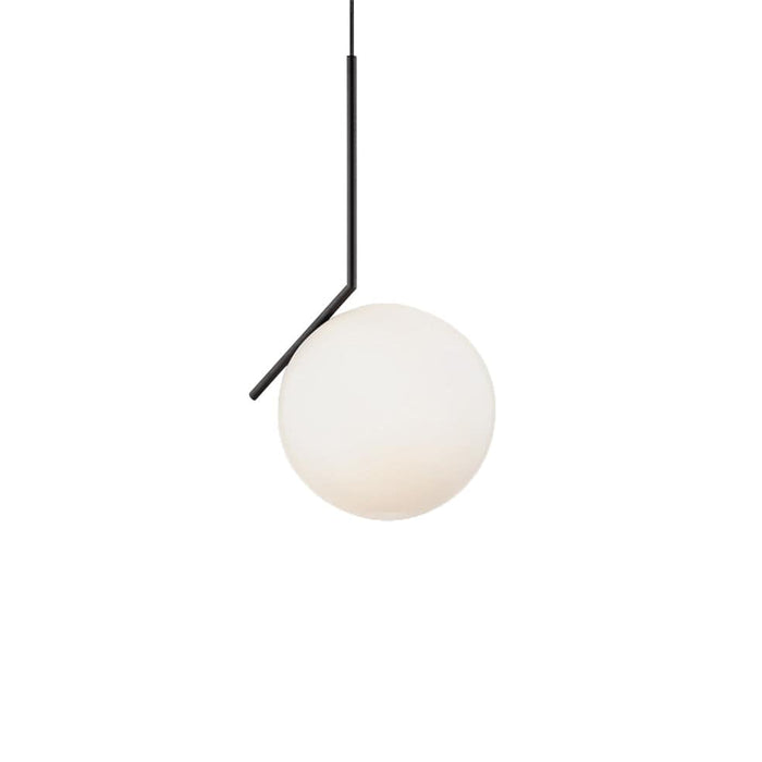 elevenpast Pendant Small Angles Pendant Light Black with Opal Glass | 2 Sizes 45 DEGREE PENDANT LIGHT SMALL