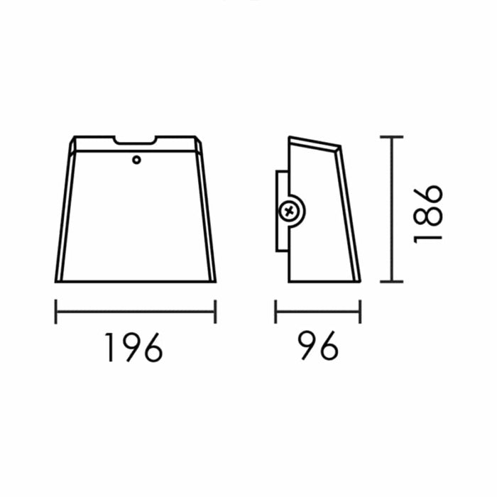 elevenpast Outdoor Light Wallpack Aluminium LED Wall Light Black 4516.7040.30