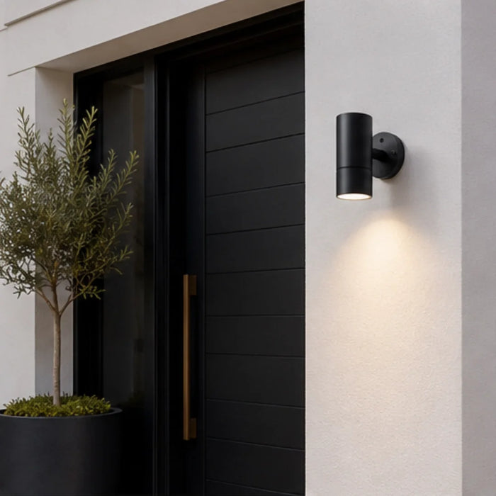 elevenpast Paulie Black GU10 Outdoor Wall Light – Up or Down 4530.1.30