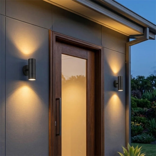 Paulie Black Up and Down Outdoor Wall Light –  IP54 