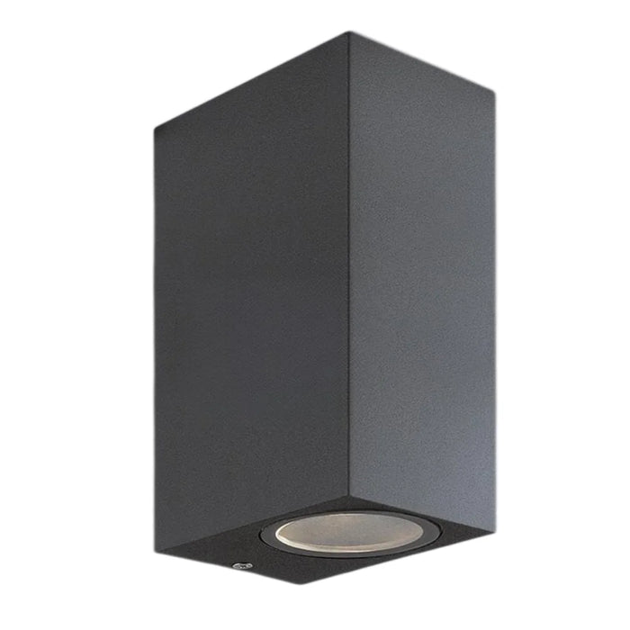 Spazio Wall Light Black Block Aluminium Up and Down Wall Light Black | White 4543.2.30