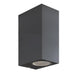 Spazio Wall Light Black Block Aluminium Up and Down Wall Light Black | White 4543.2.30