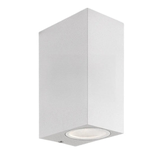 Spazio Wall Light White Block Aluminium Up and Down Wall Light Black | White 4543.2.31
