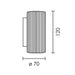 elevenpast Wall Light Golden Ribbed Modern Down Facing Wall Light 4557.1.10