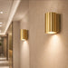 elevenpast Wall Light Golden Ribbed Modern Down Facing Wall Light 4557.1.10