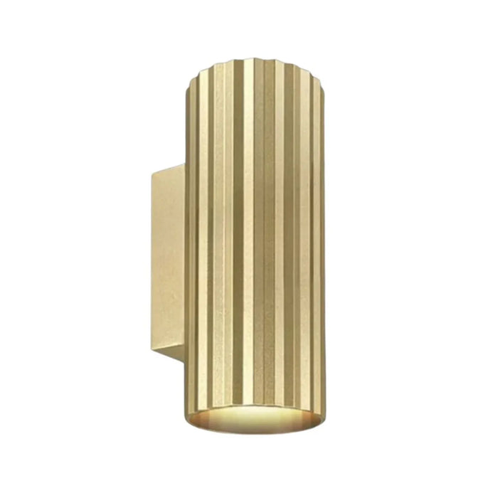 elevenpast Wall Light Golden Ribbed Modern Up Down Wall Light 4557.2.10