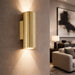 elevenpast Wall Light Golden Ribbed Modern Up Down Wall Light 4557.2.10
