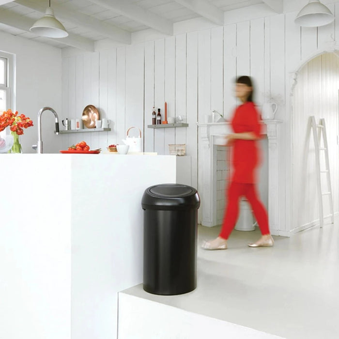 Brabantia waste bin Touch Bin 60 Litre - Matt Steel | Black